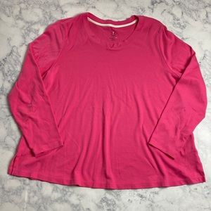 Isaac Mizrahi Live Essentials Cotton Longsleeve Top